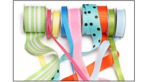 Severl spools of various hair bow ribbon