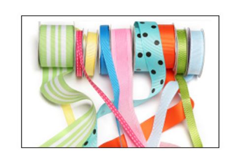 Severl spools of various hair bow ribbon