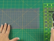 Cutting tulle to be used for a tutu dress