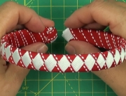 Red and White Woven Headband