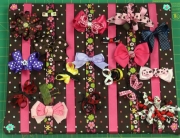 Bow Holder with several hair bows displayed